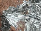 Metallic, Radiating Pyrolusite Cystals - Morocco #56956-2